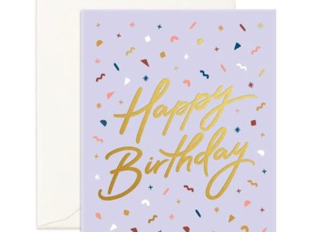 Happy Birthday Confetti Card For Cheap