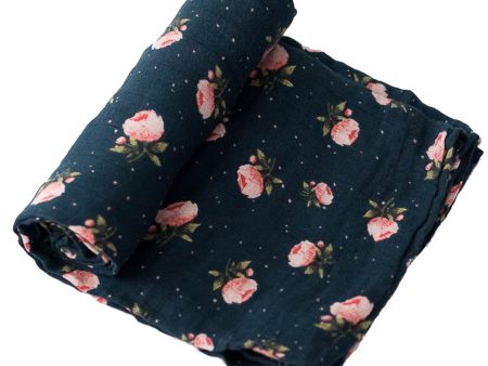 Midnight Rose Cotton Muslin Swaddle Online Sale