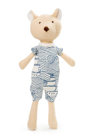 Nicholas the Bear Cub in High Seas Romper Fashion