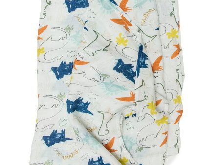 Dinoland Muslin Swaddle Online now