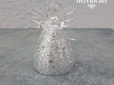 GLITTER ANGEL WITH HEART, SMALL For Sale