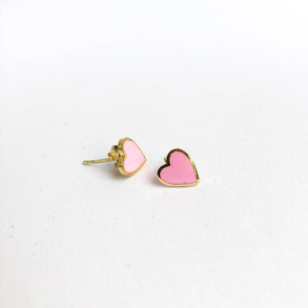 Enamel Heart Studs Discount