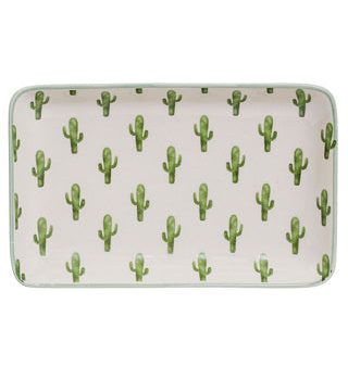 Scattered Cactus Rectangle Plate For Sale