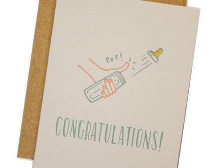 Congratulations Bottle Pop Card For Discount