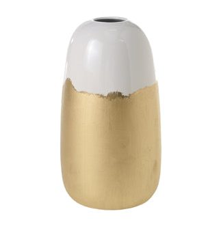 Domino Gold Dipped Vase For Sale