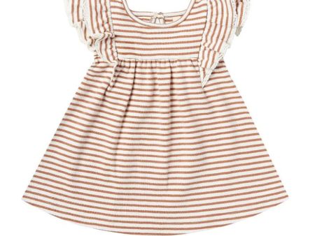 Flutter Dress | Rust Stripe Online