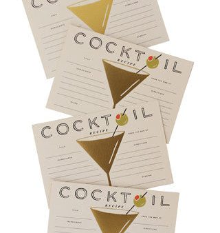 Cocktail Recipe Cards Set Cheap