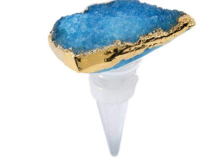 Druzy Stone Bottle Stopper | Blue Discount