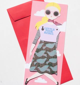 Pink Little Rebel  Mailable Paper Doll Cheap