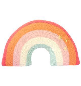 Knit Pink Rainbow Pillow Hot on Sale