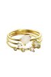 Triple Ring Set with Opal & CZ Stones Online Sale