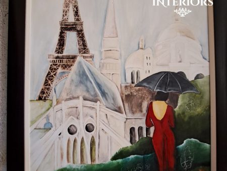 Original Art - Karla van den Bergh - Woman in Red dress - Paris Hot on Sale