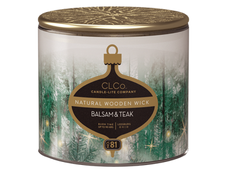 Balsam & Teak Wooden-Wick 14oz Jar Candle Sale