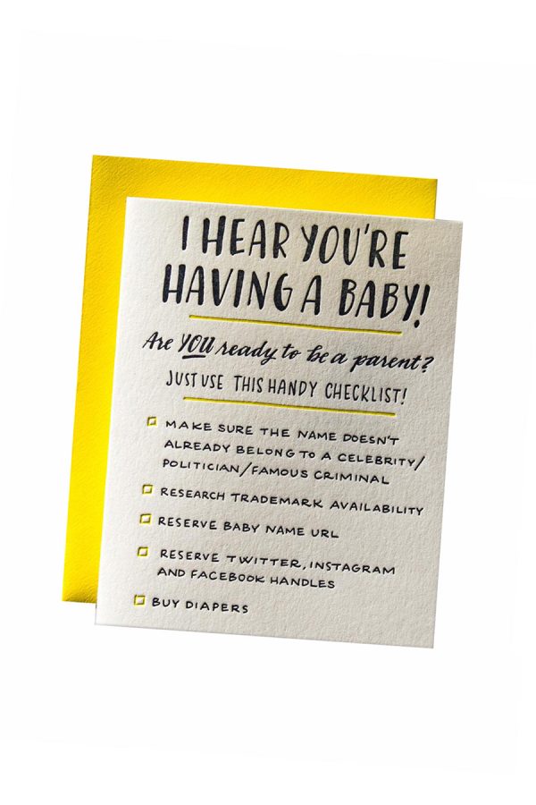 Baby Checklist Card For Cheap