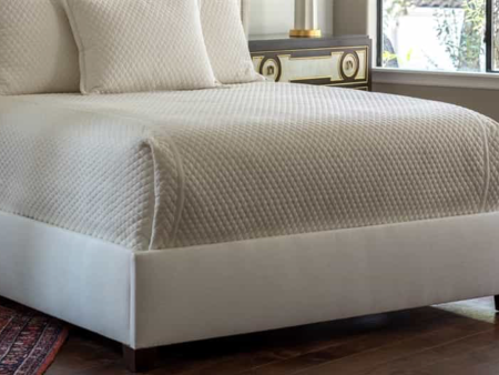 Laurie Diamond Quilted Queen Coverlet - Ivory 96x98 Sale