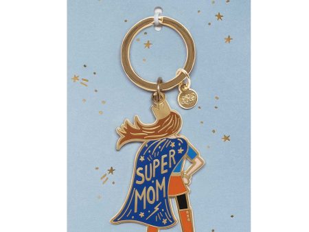 Super Mom Enamel Keychain Online now