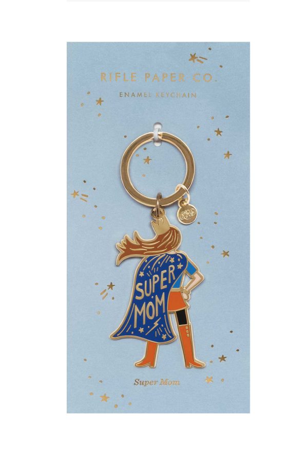 Super Mom Enamel Keychain Online now