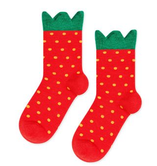 Mini Strawberry Crew Socks Hot on Sale