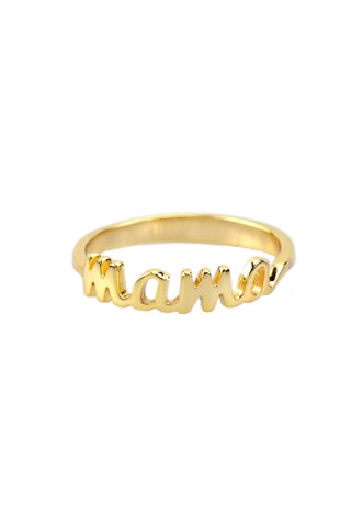 Mama Script Ring For Cheap