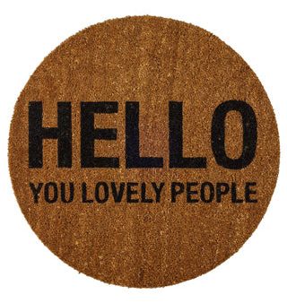 Hello You Lovely People  Round Doormat Discount