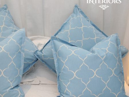 Blue Large Geometric Cushion Cover Online