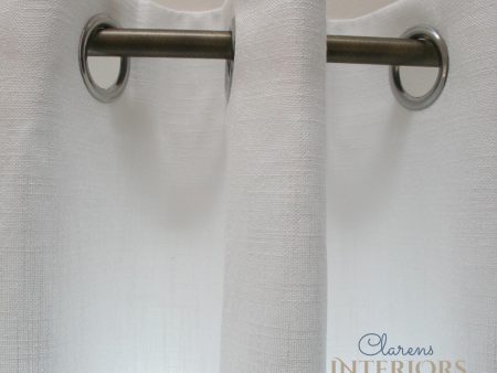 Hemp White Eyelet Curtain Online