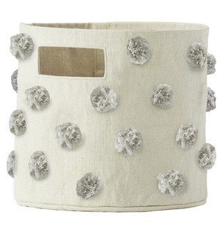 Grey Pom Pom Pint Bin on Sale