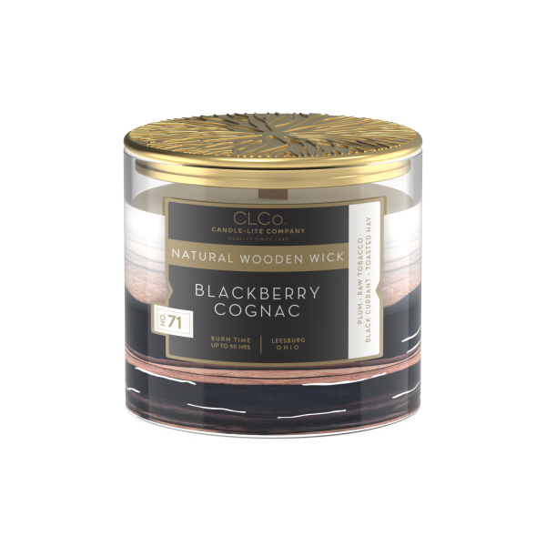 Blackberry Cognac Wooden-Wick 14oz Jar Candle Cheap