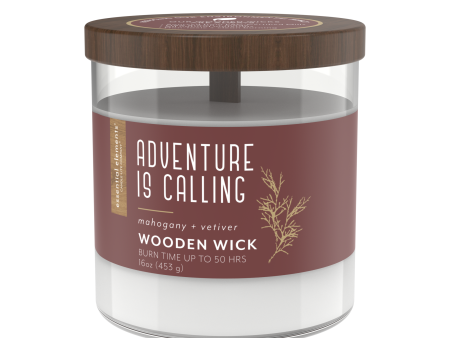 Adventure is Calling Wooden-Wick 16oz Jar Candle Online Sale