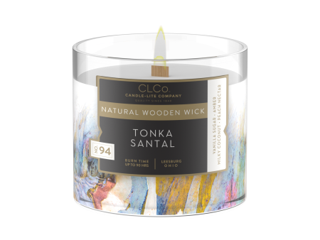 Tonka Santal Wooden-Wick 14oz Jar Candle For Cheap