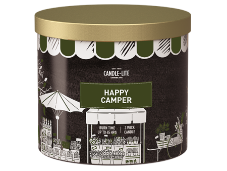 Happy Camper 3-wick 14oz Jar Candle Cheap