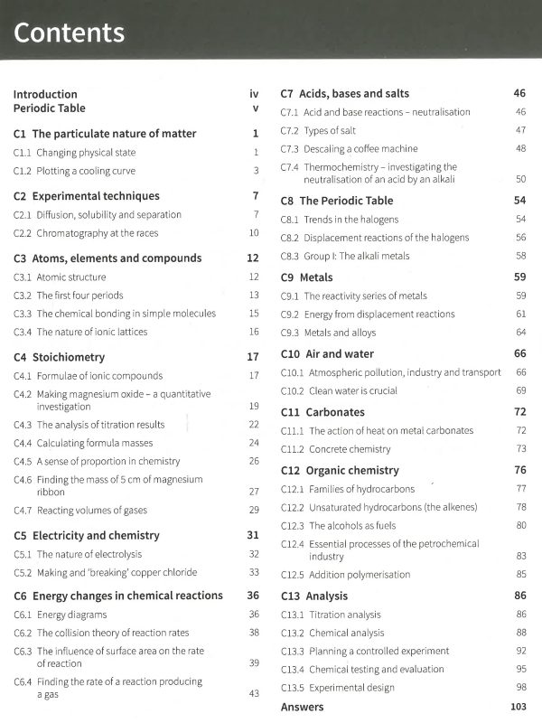 Cambridge IGCSE Physical Science Chemistry Workbook Supply