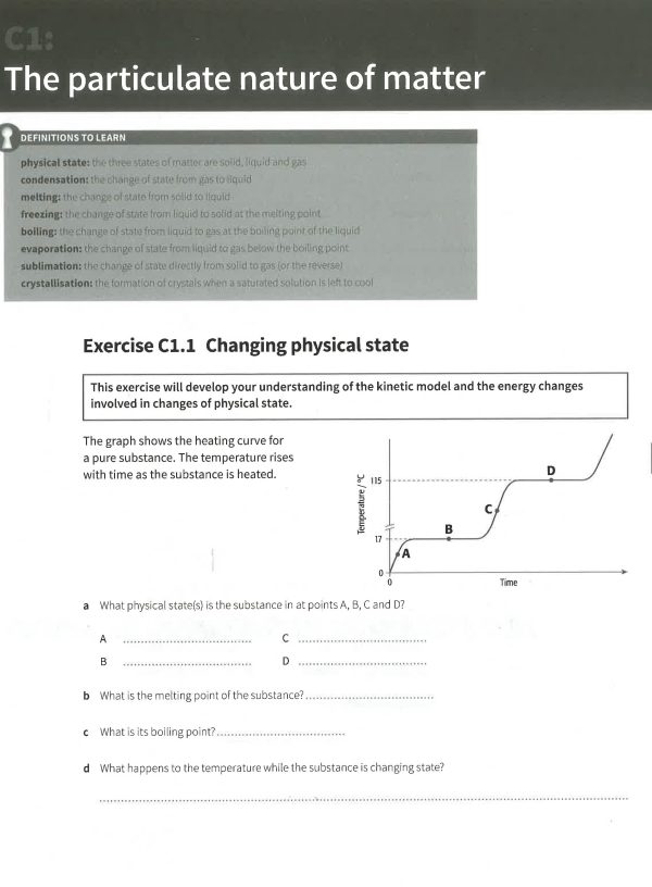 Cambridge IGCSE Physical Science Chemistry Workbook Supply